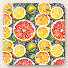 Grapefruit, limoenen en citroenen Citrus thema Bier Onderzetter