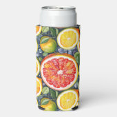 Grapefruit, limoenen en citroenen Citrus thema Seltzer Blikjeskoeler (Seltzer Achterkant)