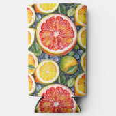Grapefruit, limoenen en citroenen Citrus thema Seltzer Blikjeskoeler (Voorkant)
