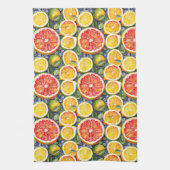 Grapefruit, limoenen en citroenen Citrus thema Theedoek (Verticaal)