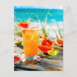 Grapefruit Margarita – Beach Drink Feestdagenkaart