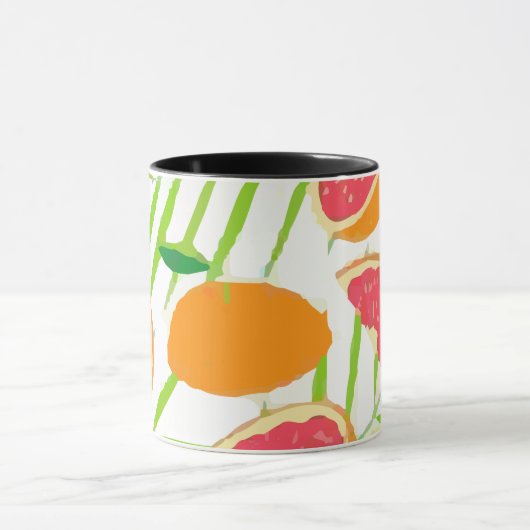 Grapefruit Pattern Summer Art Mok (Midden)