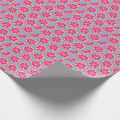 Grapefruit plakjes, levendige paarse motief. cadeaupapier (Hoek)
