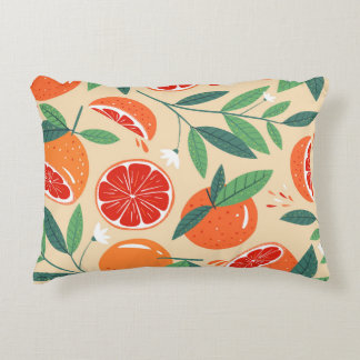 Grapefruit plakjes, modern naadloos patroon. accent kussen