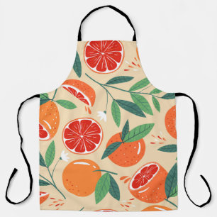 Grapefruit plakjes, modern naadloos patroon. schort