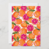 Grapefruit/pompelmoes monogram briefpapier kaart (Achterkant)