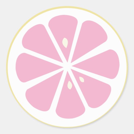 Grapefruit Ronde Sticker (Voorkant)