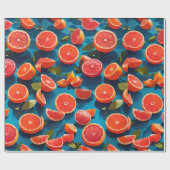 Grapefruit sappig Rainbow Custom Pattern Cadeaupapier (Vlak)