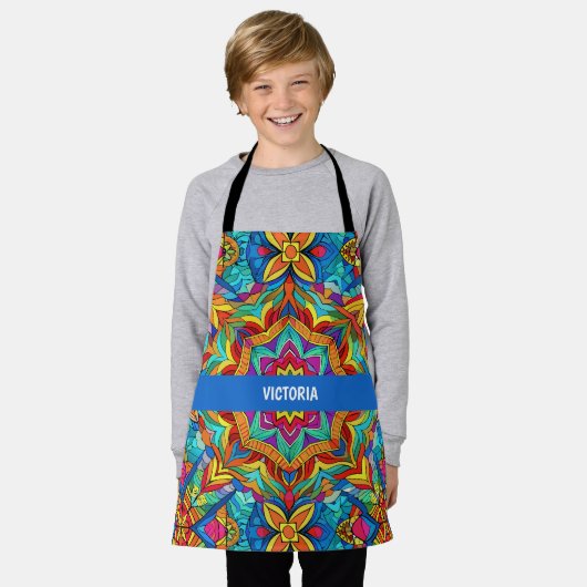 Grapefruit sappig Rainbow Custom Pattern Schort (Gedragen)
