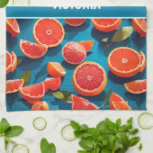 Grapefruit sappig Rainbow Custom Pattern Theedoek (Gevouwen)