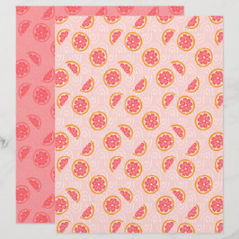 Grapefruit scrapbookpapier