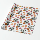 Grapefruit/Sinaasappel Cadeaupapier (Uitgerold)