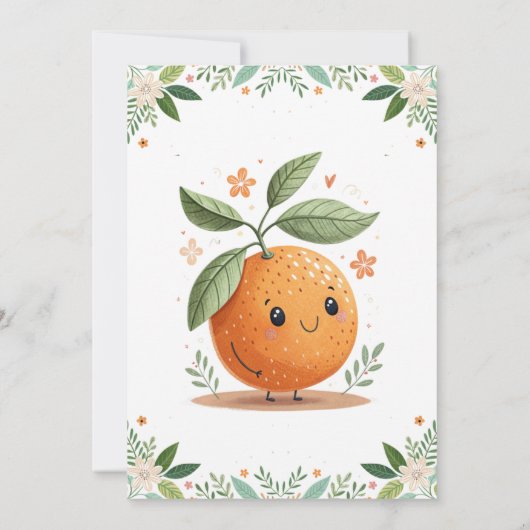 Grapefruit Sinaasappel Citrus Little Cutie baby sh Kaart (Achterkant)