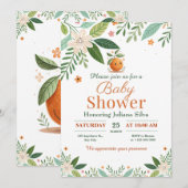 Grapefruit Sinaasappel Citrus Little Cutie baby sh Kaart (Voorkant / Achterkant)