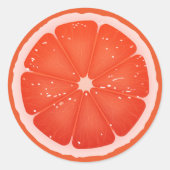 Grapefruit Slice Classic Ronde Sticker (Voorkant)