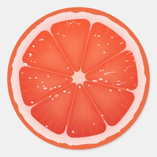 Grapefruit Slice Classic Ronde Sticker (Voorkant)