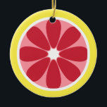 Grapefruit Slice Ornament<br><div class="desc">Een versiering met een afbeelding van een grapefruitstuk.</div>