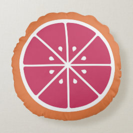 Grapefruit Slice Rond Kussen