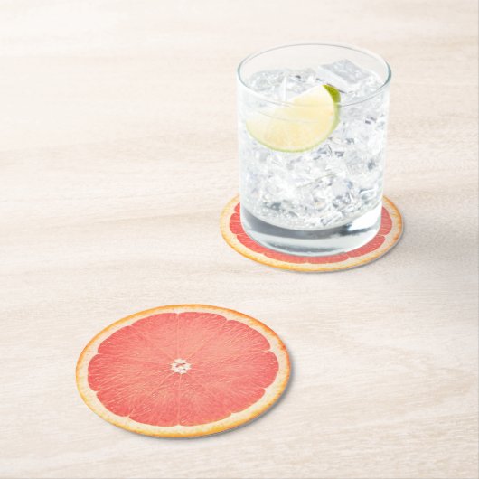 Grapefruit Slice Ronde Kartonnen Onderzetter (Insitu)