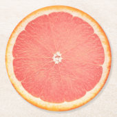 Grapefruit Slice Ronde Kartonnen Onderzetter (Voorkant)