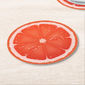 Grapefruit Slice Ronde Kartonnen Onderzetter (Gebogen)