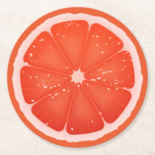 Grapefruit Slice  Ronde Kartonnen Onderzetter