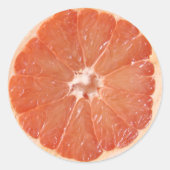 Grapefruit Slice Ronde Sticker (Voorkant)