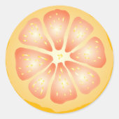 Grapefruit Slice Ronde Sticker (Voorkant)