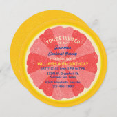 Grapefruit Slice Summer Party Cookout of Birthday Kaart (Voorkant / Achterkant)