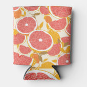 Grapefruit Slices met Bladeren Blikjeskoeler (Voorkant)