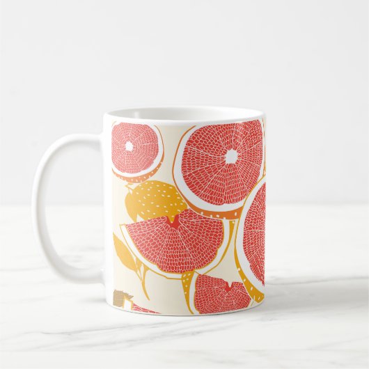 Grapefruit Slices met Bladeren Koffiemok (Links)
