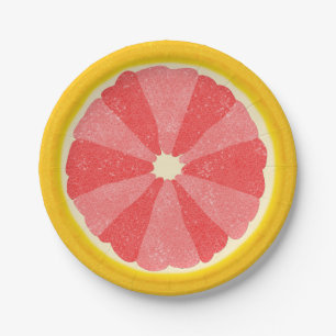 Grapefruit Summer Party Fruit Slice Papieren Bordje