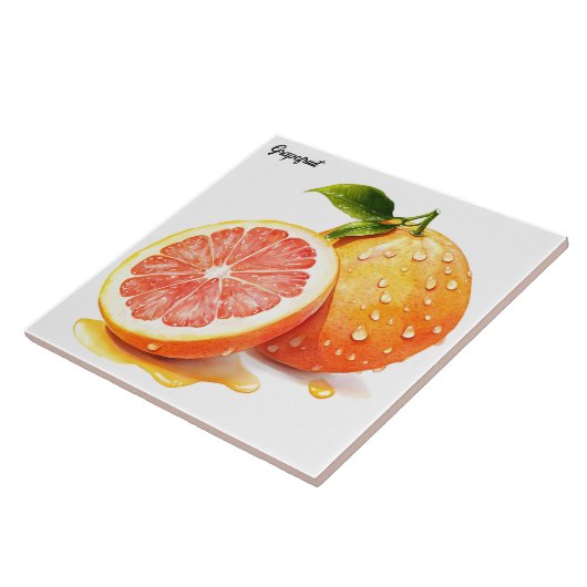 Grapefruit Tegeltje (Zijkant)