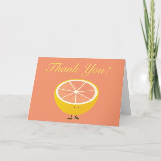 Grapefruit Thank You Card Bedankkaart (Voorkant)
