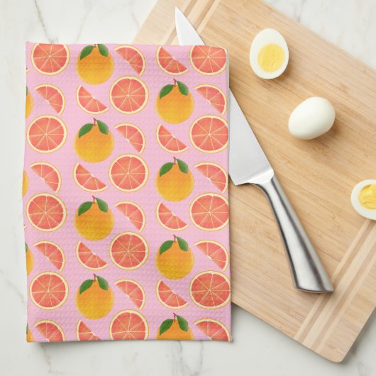 Grapefruit Theedoek (Quarter Fold)