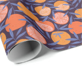 Grapefruit , tropisch fruitpatroon. cadeaupapier (Rol Hoek)