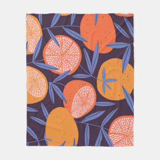 Grapefruit , tropisch fruitpatroon. fleece deken