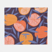 Grapefruit , tropisch fruitpatroon. fleece deken (Voorkant (Horizontaal))