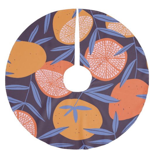 Grapefruit , tropisch fruitpatroon. kerstboom rok (Voorkant)