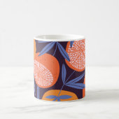 Grapefruit , tropisch fruitpatroon. koffiemok (Center)