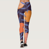 Grapefruit , tropisch fruitpatroon. leggings (Achterkant)
