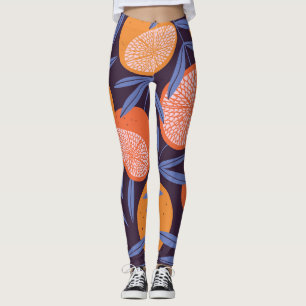 Grapefruit , tropisch fruitpatroon. leggings