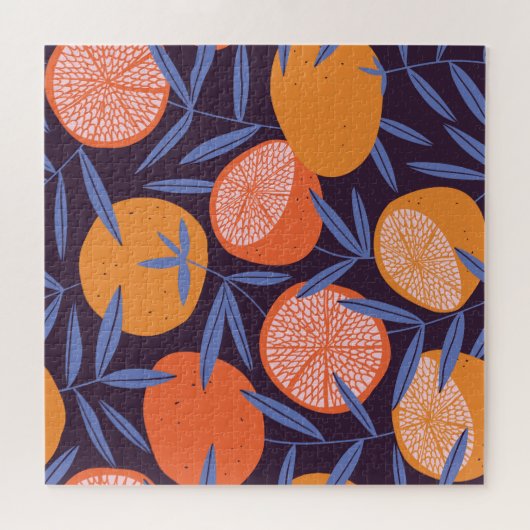 Grapefruit , tropisch fruitpatroon. legpuzzel (Horizontaal)