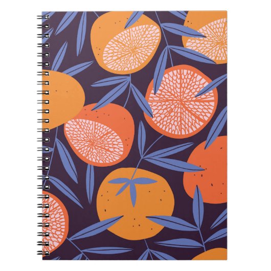 Grapefruit , tropisch fruitpatroon. notitieboek (Voorkant)