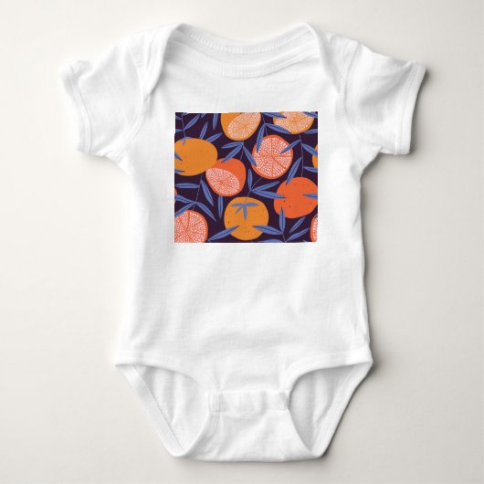 Grapefruit , tropisch fruitpatroon. romper (Voorkant)