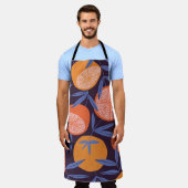 Grapefruit , tropisch fruitpatroon. schort (Gedragen)