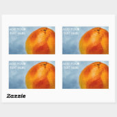 Grapefruit van heldere oranje kleur rechthoekige sticker (Vel)