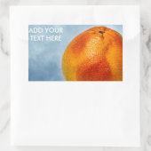 Grapefruit van heldere oranje kleur rechthoekige sticker (Tas)
