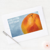 Grapefruit van heldere oranje kleur rechthoekige sticker (Envelop)