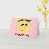Grapefruit Verjaardag met Fantasie Kaart (Gele Bloem)